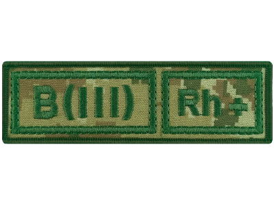 Полоска группа крови ПС AB(IV) Rh+ на цифре тактика.